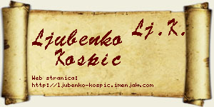 Ljubenko Košpić vizit kartica